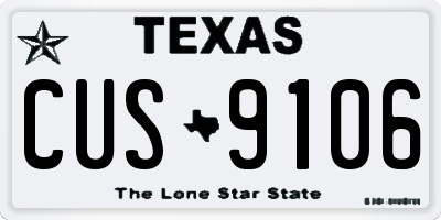 TX license plate CUS9106