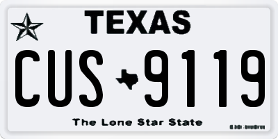 TX license plate CUS9119