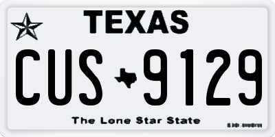 TX license plate CUS9129