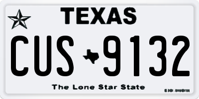 TX license plate CUS9132
