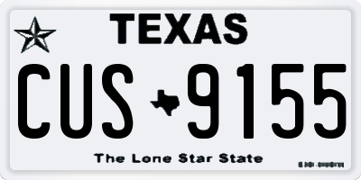 TX license plate CUS9155