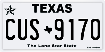 TX license plate CUS9170