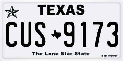 TX license plate CUS9173