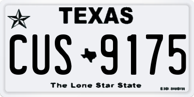 TX license plate CUS9175