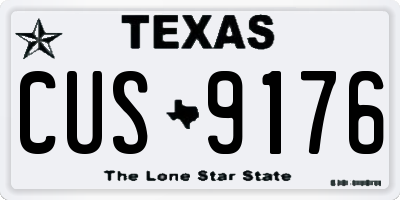TX license plate CUS9176