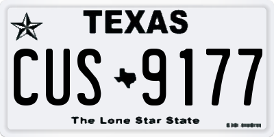 TX license plate CUS9177