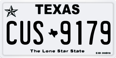 TX license plate CUS9179