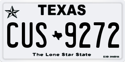 TX license plate CUS9272