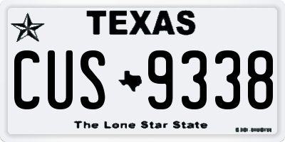 TX license plate CUS9338