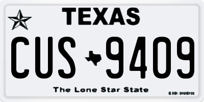 TX license plate CUS9409