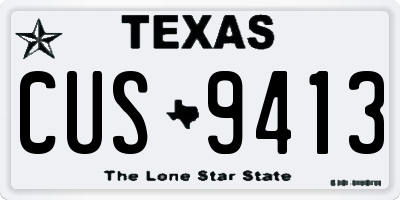 TX license plate CUS9413