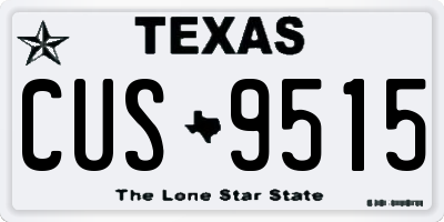 TX license plate CUS9515