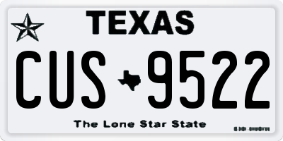TX license plate CUS9522