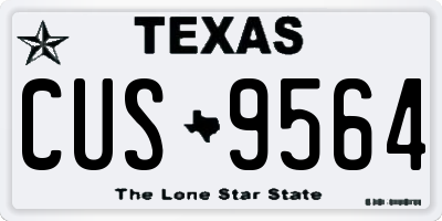 TX license plate CUS9564
