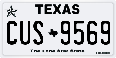 TX license plate CUS9569