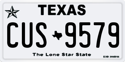 TX license plate CUS9579
