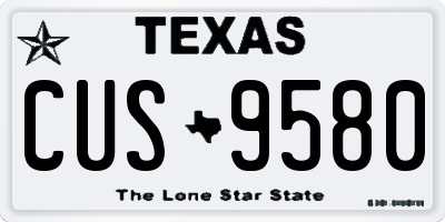 TX license plate CUS9580