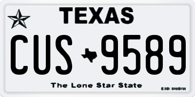 TX license plate CUS9589
