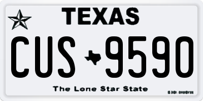 TX license plate CUS9590