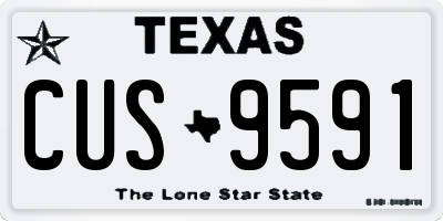 TX license plate CUS9591