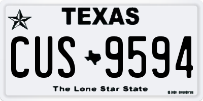 TX license plate CUS9594
