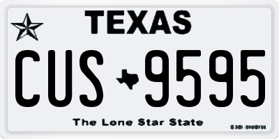 TX license plate CUS9595