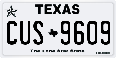 TX license plate CUS9609