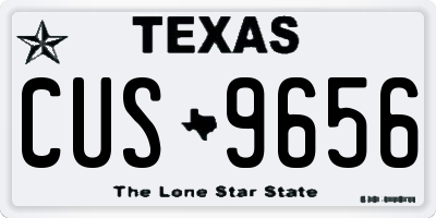 TX license plate CUS9656