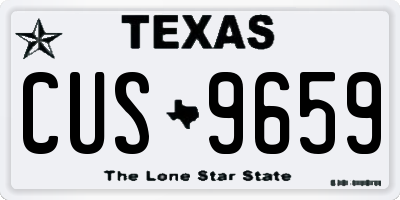 TX license plate CUS9659