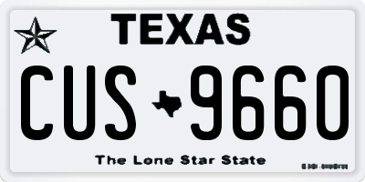 TX license plate CUS9660