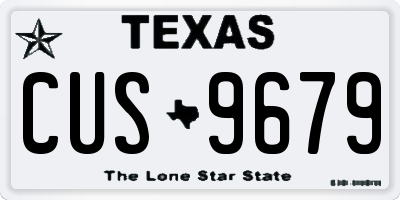 TX license plate CUS9679