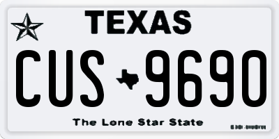 TX license plate CUS9690