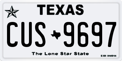 TX license plate CUS9697