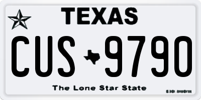 TX license plate CUS9790