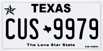 TX license plate CUS9979