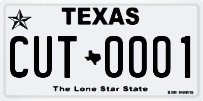 TX license plate CUT0001