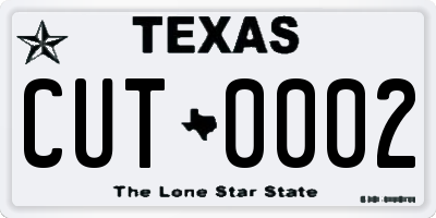 TX license plate CUT0002