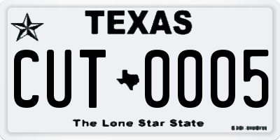TX license plate CUT0005