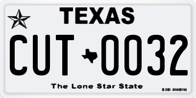 TX license plate CUT0032