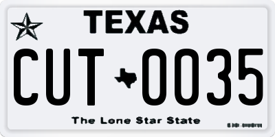TX license plate CUT0035