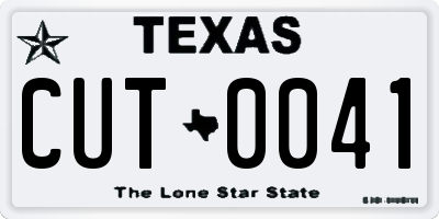 TX license plate CUT0041