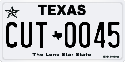 TX license plate CUT0045