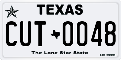 TX license plate CUT0048