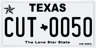 TX license plate CUT0050