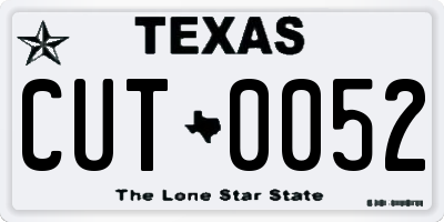 TX license plate CUT0052