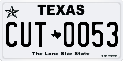 TX license plate CUT0053