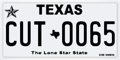 TX license plate CUT0065