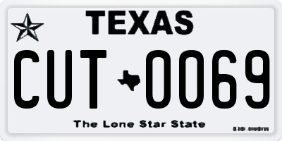 TX license plate CUT0069