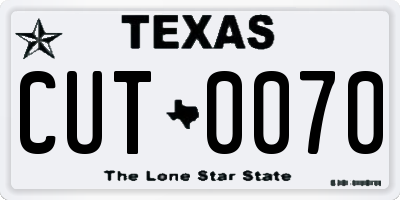 TX license plate CUT0070