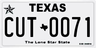 TX license plate CUT0071